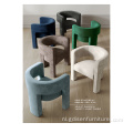 Moderne ontwerpstoel eetkamerstoel Steelframefabricupholstered